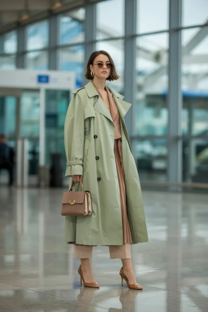 Lightweight Trench Coat Ensemble
