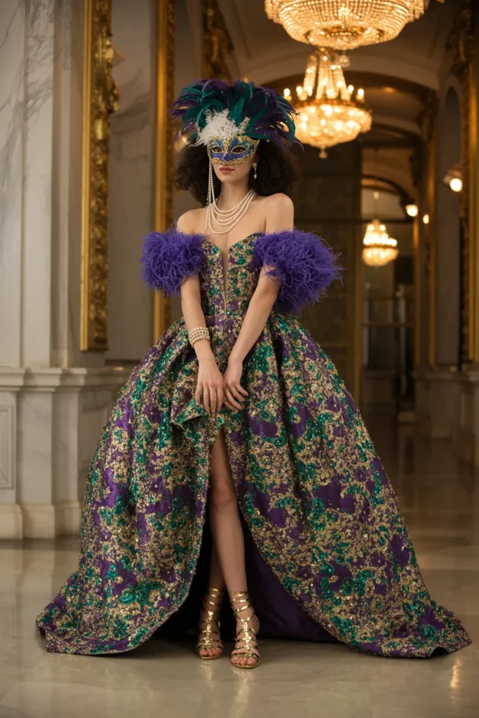 Mardi Gras Masquerade Gown