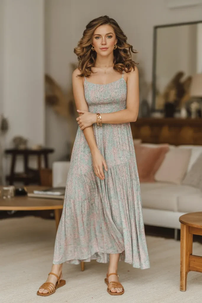 Maxi Dress with Sandals