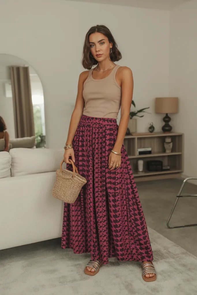Maxi Skirt and Tank Top Inspired by Shein
