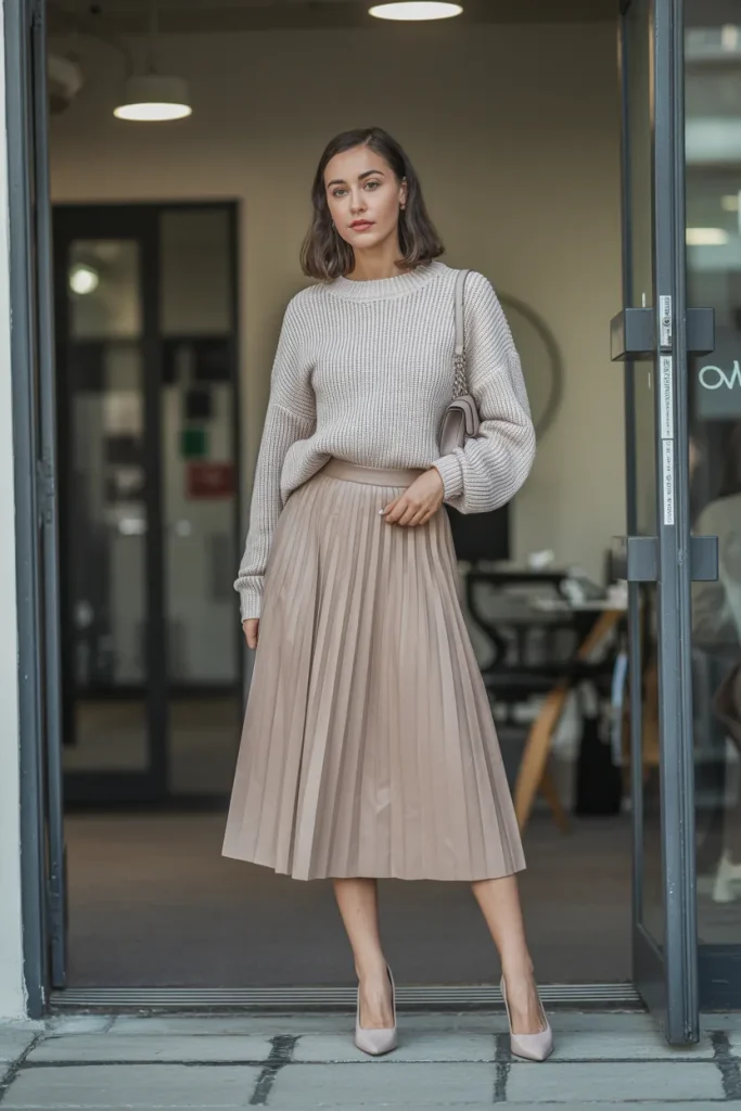 Midi Skirt with Sweater