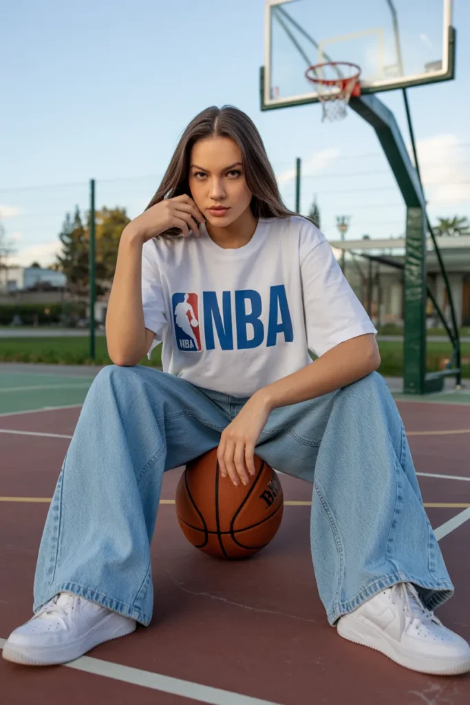 NBA T Shirt with Baggy Jeans
