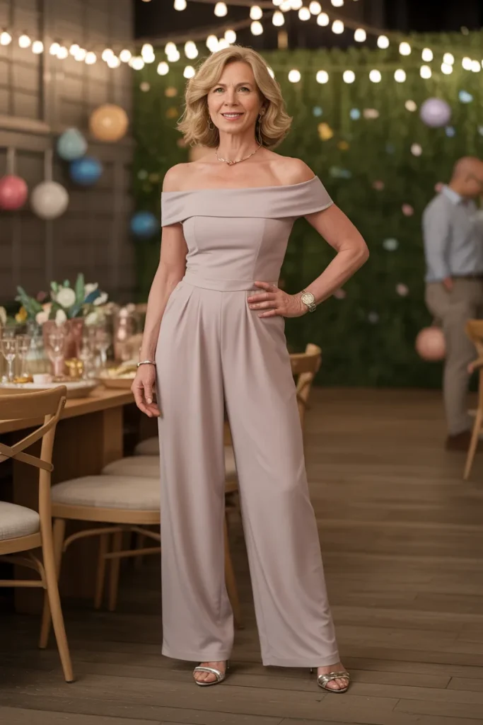 Off Shoulder Jumpsuit
