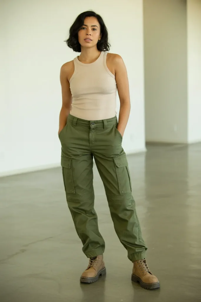 Olive Green Utility Pants