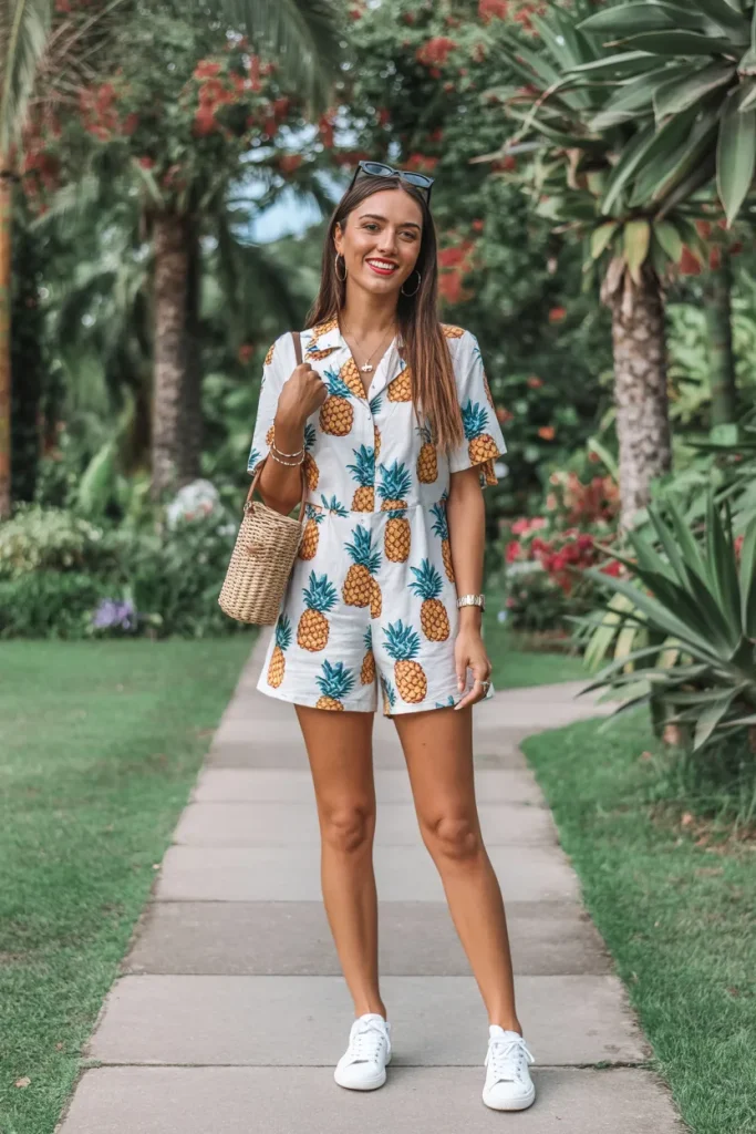 Pineapple Printed Romper
