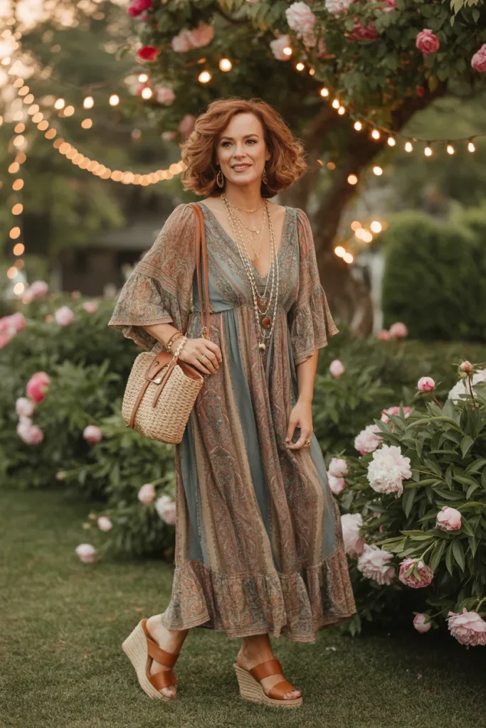 Relaxed Boho Maxi Dress for a Garden Party
