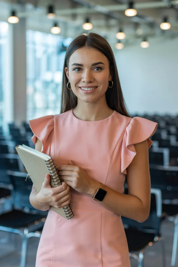 Ruffle Sleeve Dress for Conferences