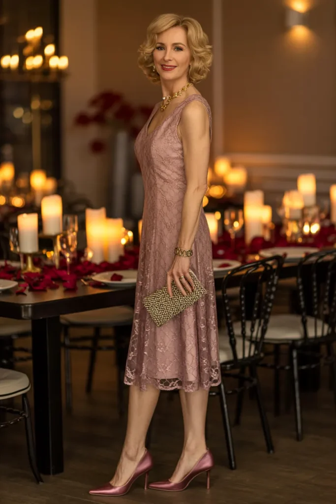 Sophisticated Lace Dress for a Romantic Celebration