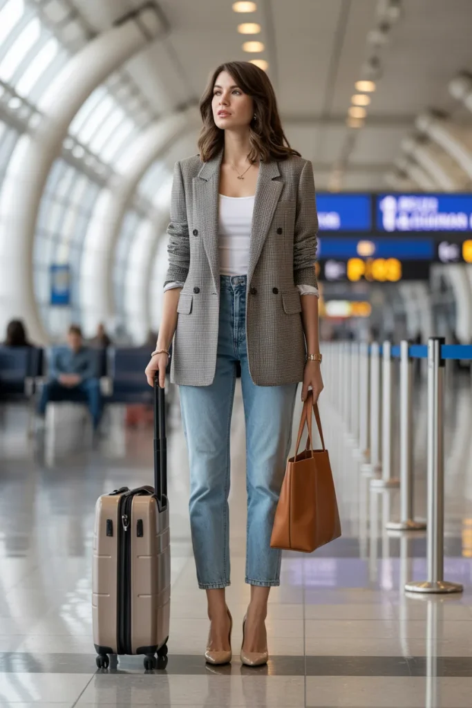 Stylish Travel Blazer and Denim