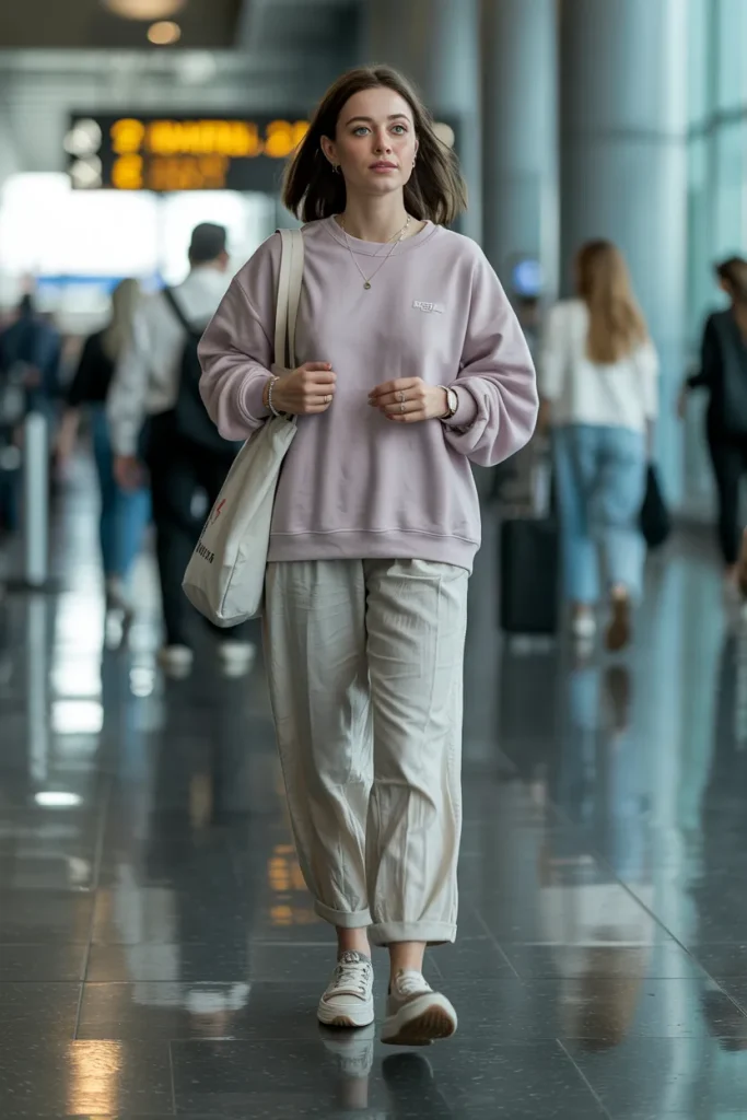 Sweatshirt and Linen Pants