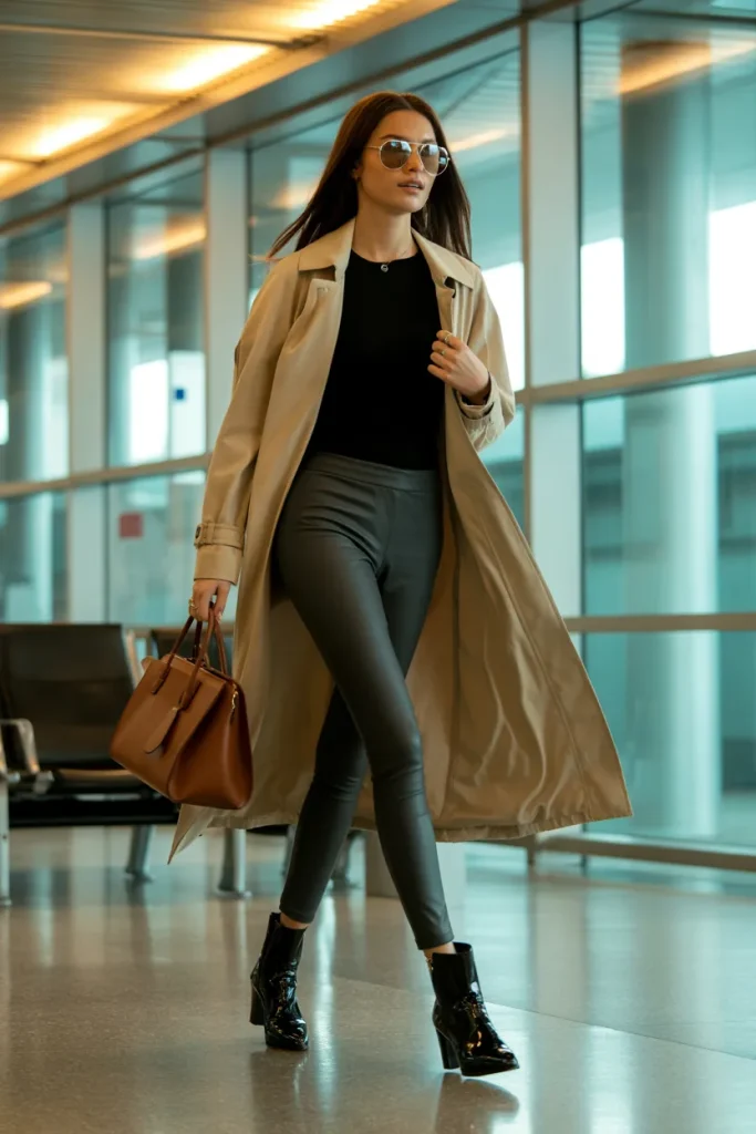 Trench Coat with Leggings