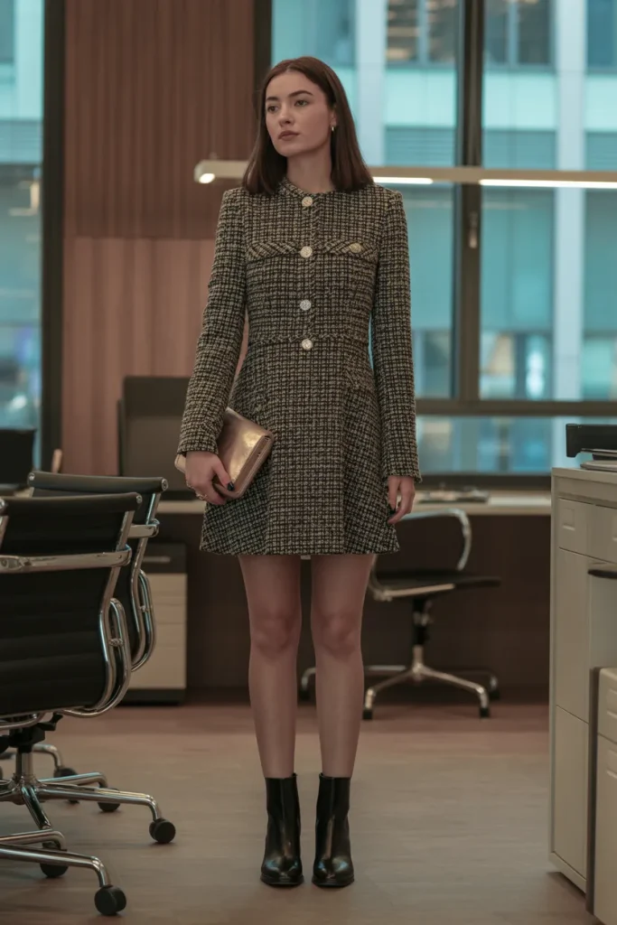 Tweed Dress for Winter Office Days