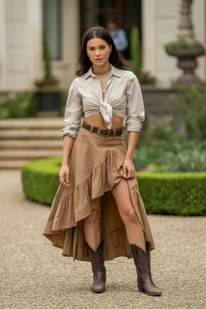 Western Skirt and Blouse