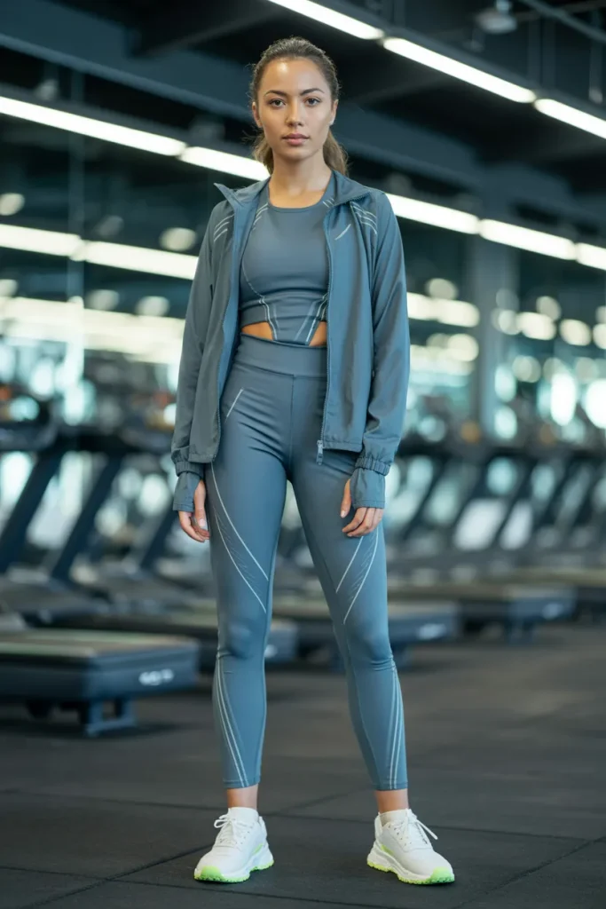 Workout Set Over Gym Jacket with Shoes