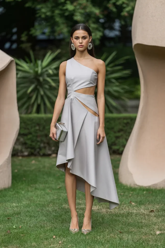 Asymmetric Sundress with Architectural Details