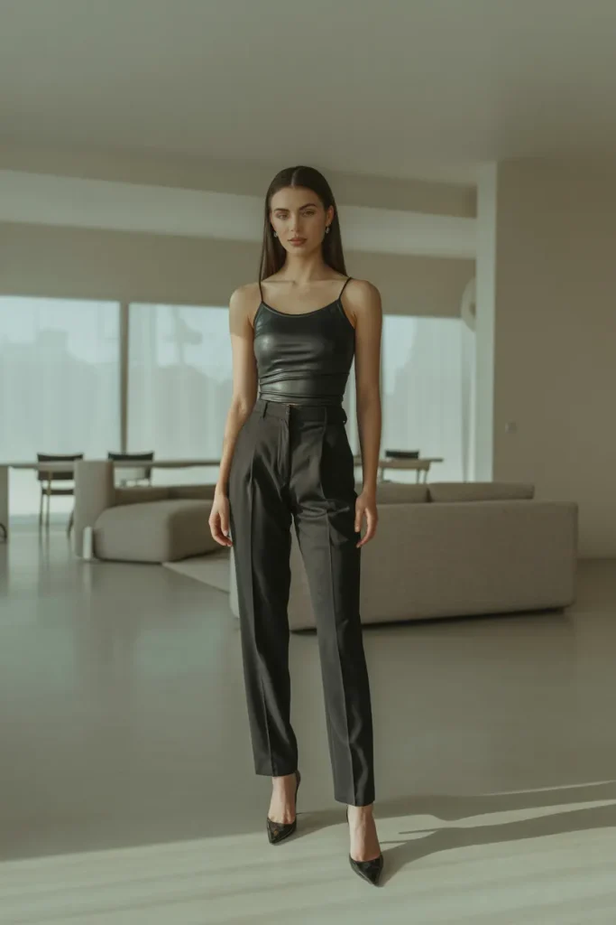 Black Tank Tube with Dress Pants