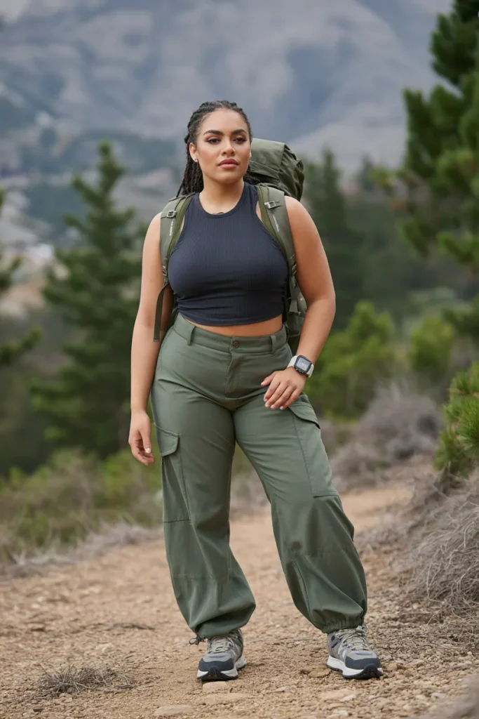 Cargo Pants and Cropped Performance Tank