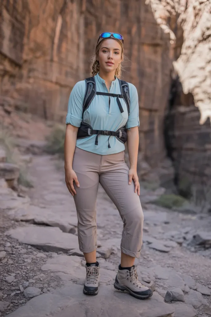 Convertible Hiking Pants and UV Protection Shirt