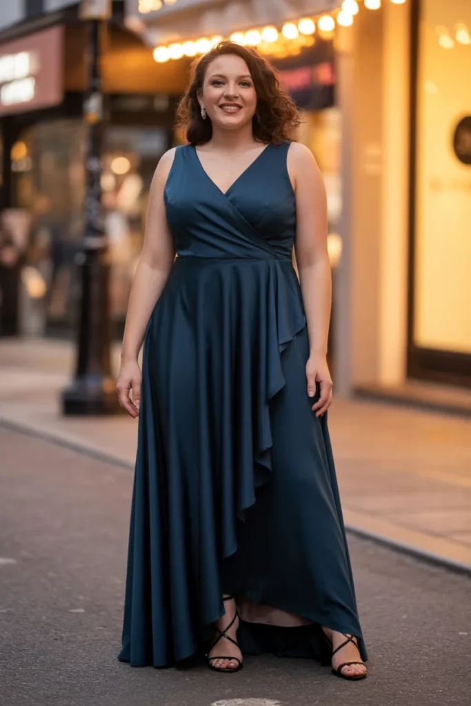 Dark Wrap Prom Dress