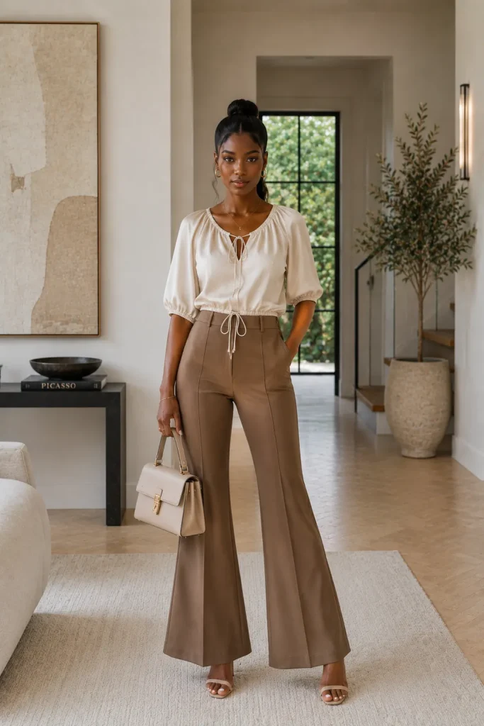 Drawstring Top Flares