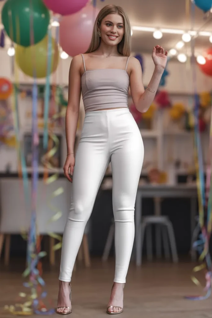 21 Birthday Dresses for Women Over 30: Elegant Party Looks 21 Full Tank Tube with White Leather Legging