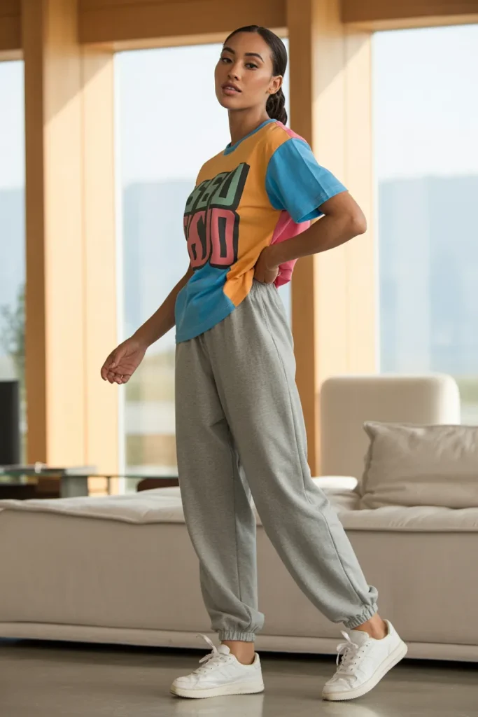 Graphic Top with Sweatpants