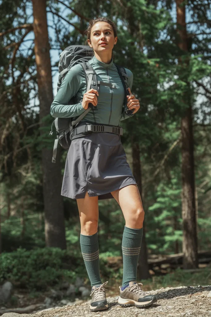 Hiking Skirt and Base Layer Top