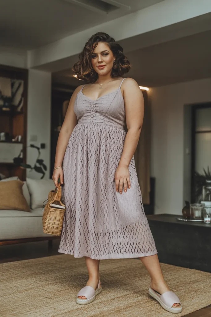 Lace Dress with Espadrilles