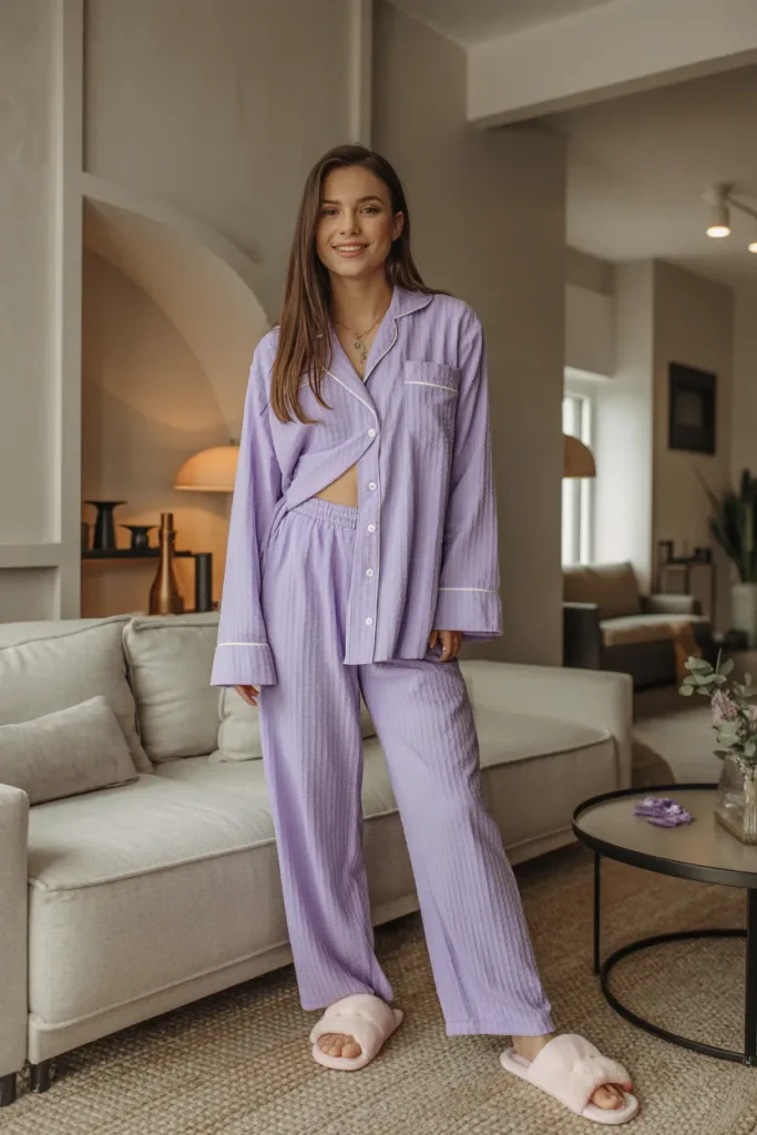 Lavender Soft Lounge Co ord