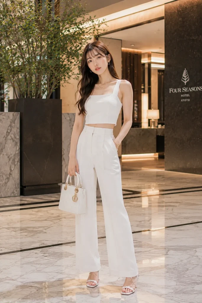 Minimalist White Two Piece