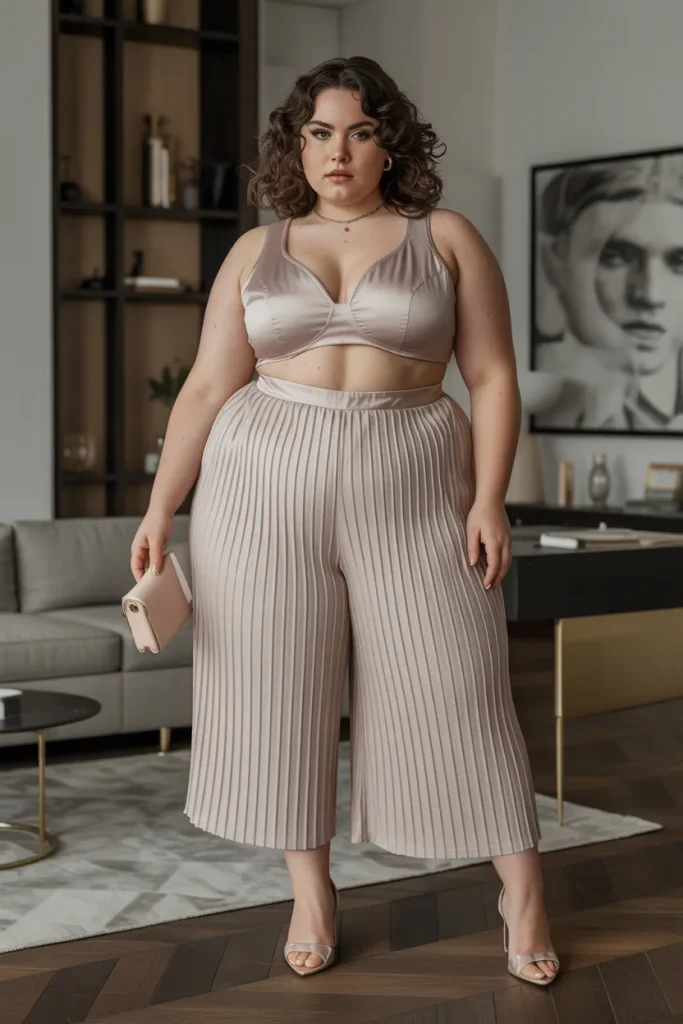 Pleated Culotte Set