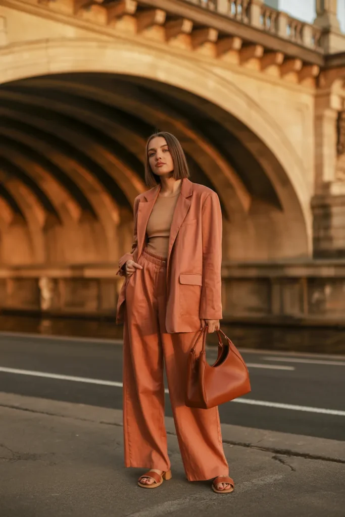 Terracotta Linen Matching Set
