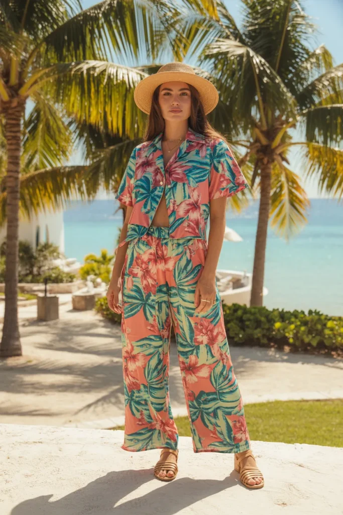 Tropical Print Vacation Co ord