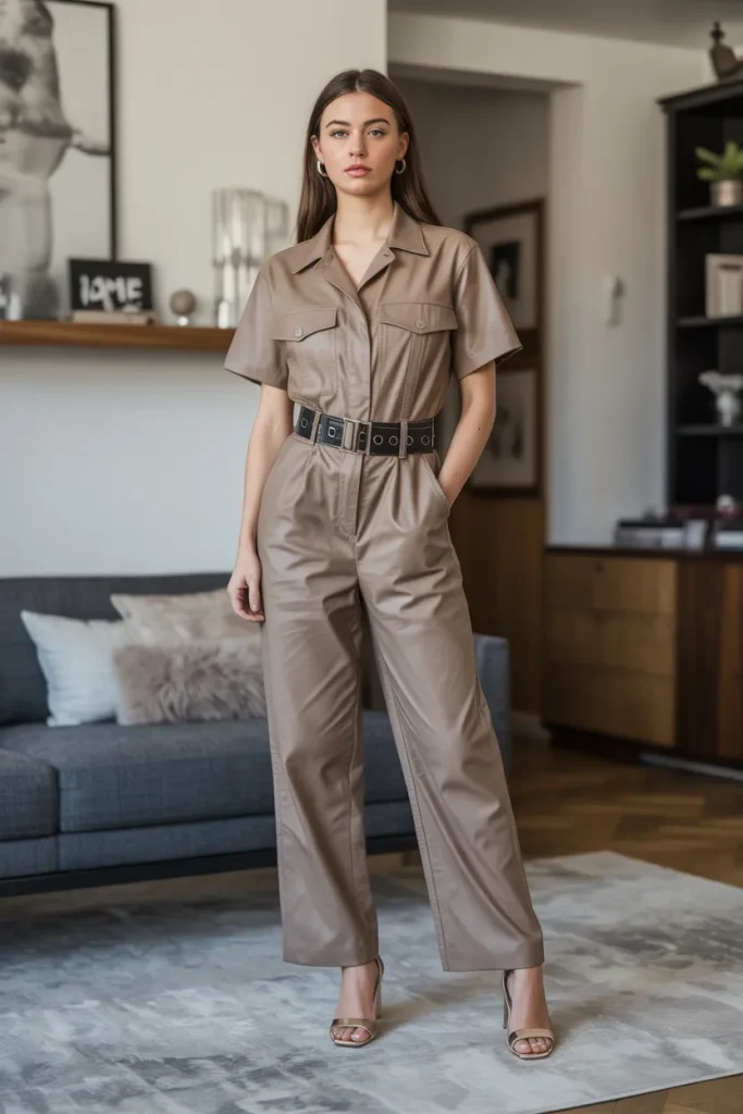 Utility Jumpsuit and Statement Belt