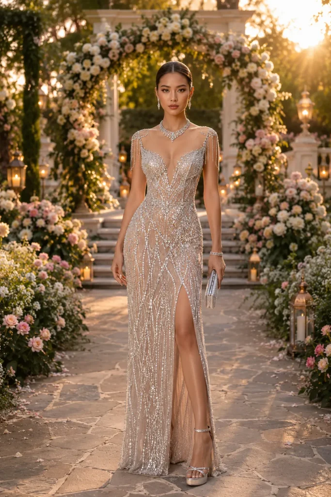 Inspired Shein Crystal Gown