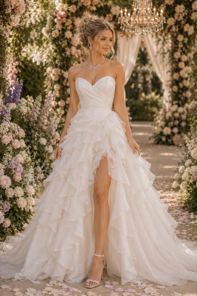 Ruffle Wedding Dress